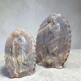 Golden Madonna Moonstone Carving Crystal for Divine Feminine & Intuition