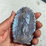 Golden Madonna Moonstone Carving Crystal for Divine Feminine & Intuition