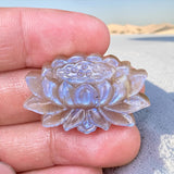 Moonstone Lotus Carving Crystal for Enlightenment & Transformation