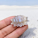 Moonstone Lotus Carving Crystal for Enlightenment & Transformation