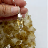 Citrine Point Sterling Silver Necklace