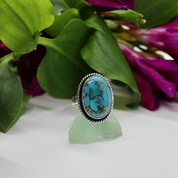 Rings ~ Oyster Turquoise 925 Sterling Silver 6.25