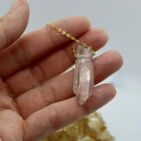Gemstone Collection ~ Lilac Lemurian Point Gold Necklace 18"