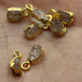 Gemstone Collection ~ Thunderbird 14K Vermeil Gold Pendant + Herkimer Diamond Droplet
