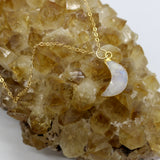 Moonstone Mini Moon Gold Necklace
