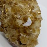 Moonstone Mini Moon Gold Necklace
