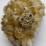 Citrine Daisy Sterling Silver Necklace – 1994