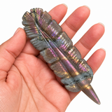 Labradorite Feather Carving