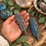 Labradorite Feather Carving