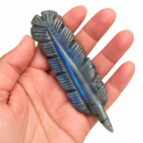 Labradorite Feather Carving