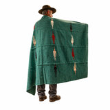 Teal Green Mexican Thunderbird Blanket – Ocean Tides