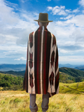 Mexican Blanket ~ A West Arrowhead Design (Wine + Tan) - SHIPS FREE!