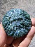 Crystals ~ Moss Agate Man on the Moon 60.9g