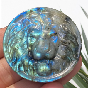Crystals ~ Labradorite Lion