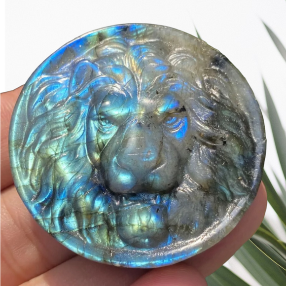 Crystals ~ Labradorite Lion