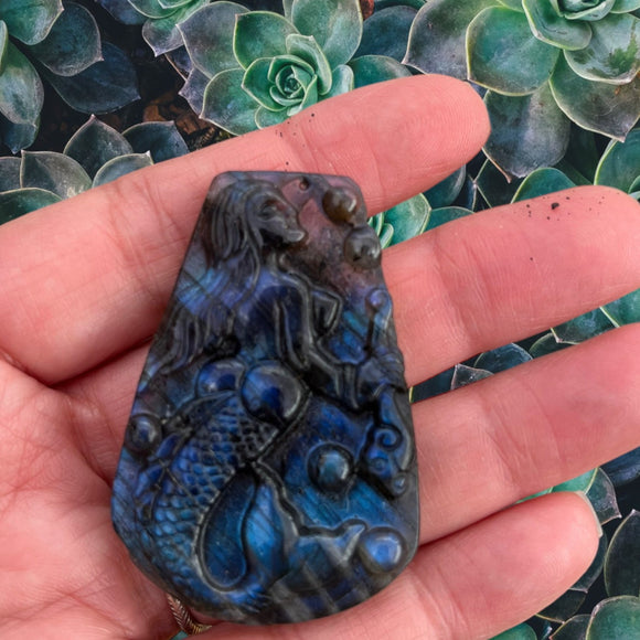 Crystals~ Labradorite Mermaid Carving