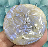 Crystals~ Yellow Moonstone Eclipse Carving