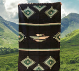 Mexican Blanket ~ Blue Eagle Design (Navy) - SHIPS FREE!