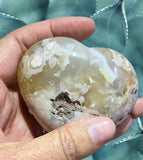 Crystals ~ Yellow Flower Agate Puffy Heart