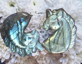 Crystals~ Labradorite Unicorn Carving