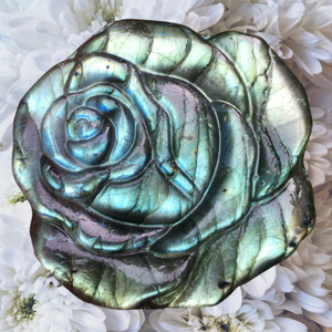Crystals~ Labradorite Rose Carving