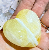 Crystals ~ Honeycomb Calcite Heart 104.3g