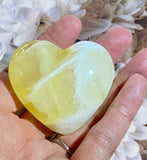 Crystals ~ Honeycomb Calcite Heart 78g