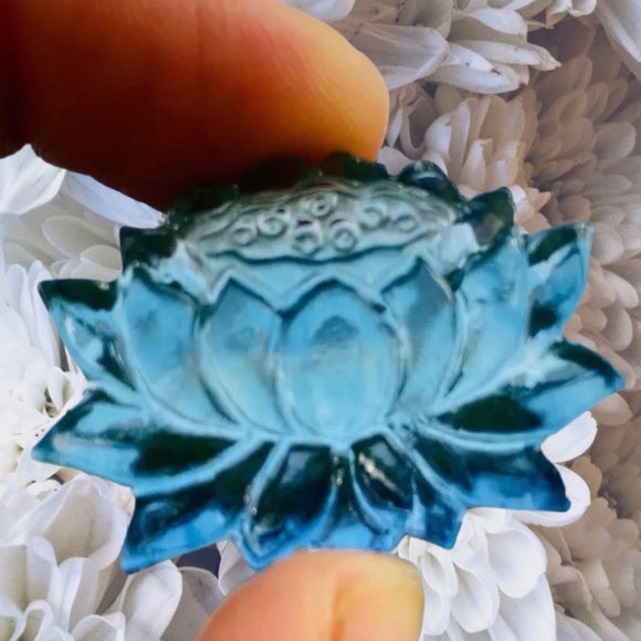 Crystals ~ Rare Blue Fluorite Lotus