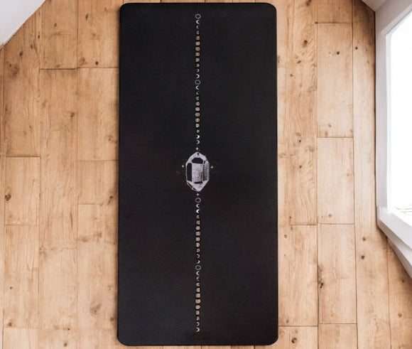 teeki crystal design - yoga mat - eco-friendly natural tree rubber – Non-Toxic, Ultra-Grip & 6mm thick for comfort