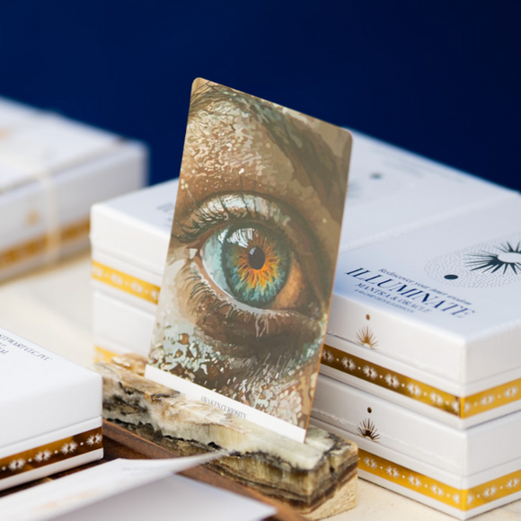 Illuminate Mantra & Oracle Deck - A Tool For Growth, Self-Reflection, Self Discovery And Meditation, Self Care Gift