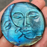 Crystals~ Labradorite Purple Flash Eclipse Carving