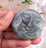 Crystals~ Labradorite Purple Flash Eclipse Carving