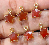 Carnelian Star Gold Necklace