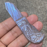 Golden Moonstone Crystal Reiki Knife Carving