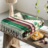 Green Mexican Aztec Diamond Blanket – Evergreen Rose