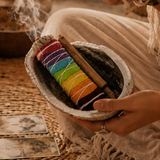 Abalone Shell Cleansing Bundle with Chakra Sage, Palo Santo & Copal