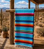 Mexican Serape Blanket - Rainbow
