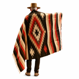 Rust Mexican Aztec Diamond Blanket – Ember Sand