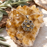 Citrine Daisy Sterling Silver Necklace – 1994