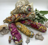 Sage Bundles wrapped in Silk