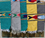Mexican Blanket ~ Manta de Pescado (Powder Blue) - SHIPS FREE!