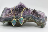 Gemstone Collection ~Aura Aqua Blue Arrowhead Necklace
