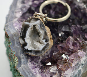 Key Chain~ Rocky Road Druzy Quartz