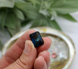 Precious Gemstones-Teal Iolite Emerald Cut
