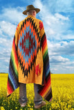 Mexican Blanket ~ Aztec Diamond Design (Mustard) - SHIPS FREE!